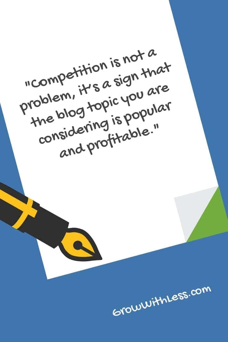 quote about competitive blog topics