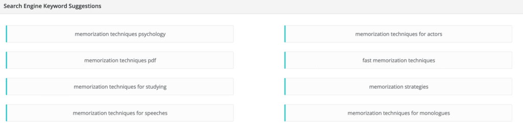 keyword suggestions in Keysearch