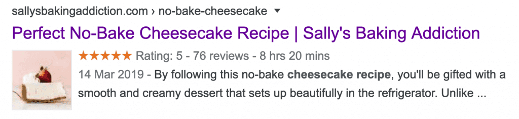 Sallys Baking addiction page title example